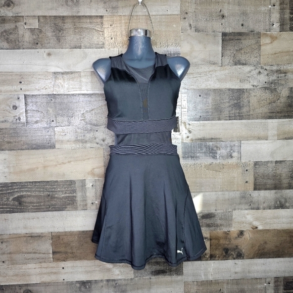 Puma Women's Balance Athleisure Sleeveless Cut Out Dress, Black Size XL - Picture 6 of 10